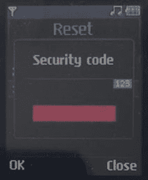 Confirm code reset LG Venus, Scorpius and similar series