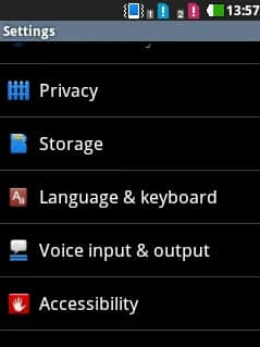 Privacy LG Optimus Chic, Optimus Sol and similar series