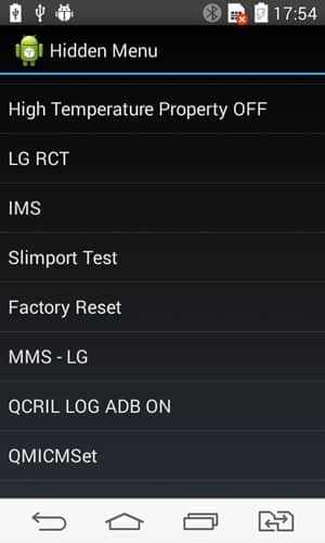 Reset settings LG G3, G4, G5, G7 та подібних серіях