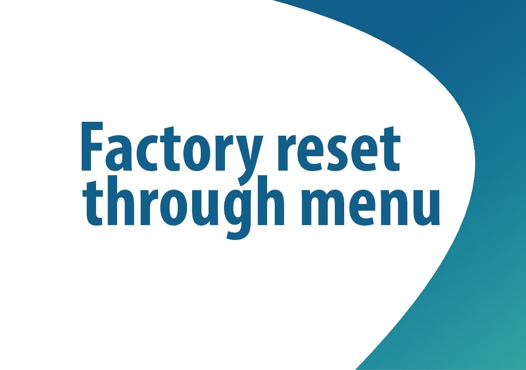 How to Factory Reset through menu on LG Chocolate, Prada, Shine Style and similar series?